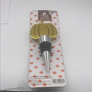 Gold Pumpkin Bottle Stopper‎